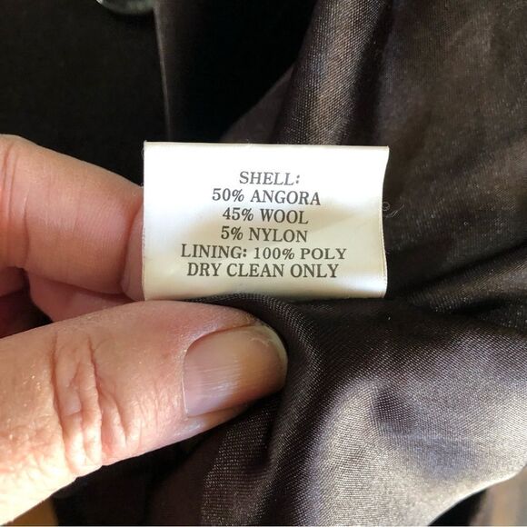 Kristen Blake Studio Collection Brown Angora Wool Blend Buttons Jacket Coat - 16 - Picture 13 of 14